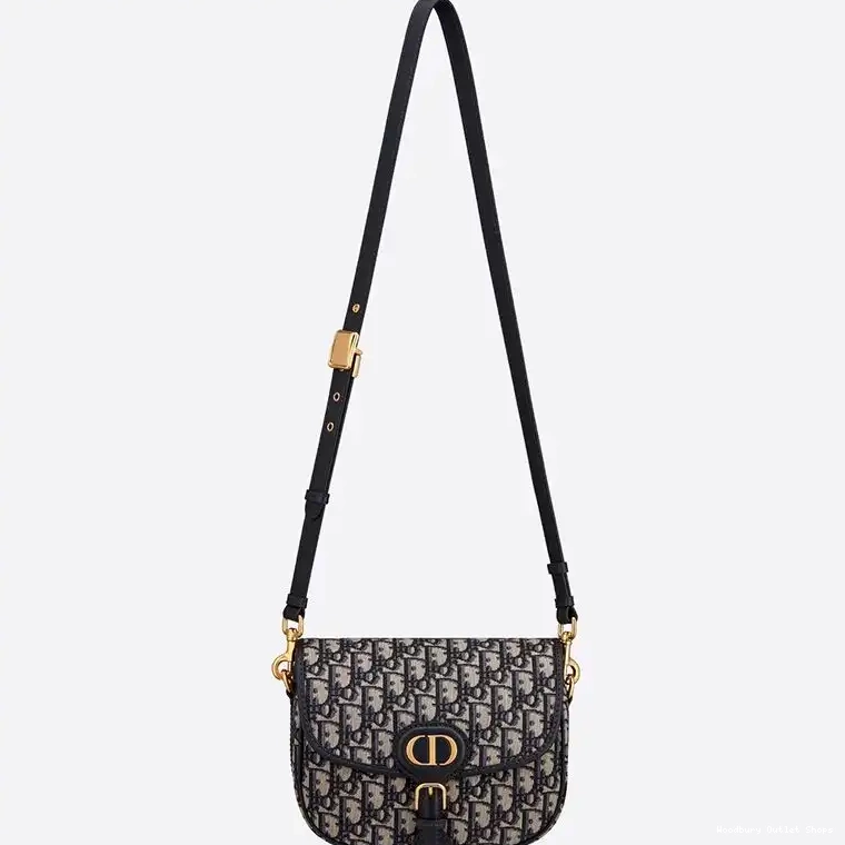 Cheap Oblique Medium Bobby Dior Blue Motif Bag Canvas 0404 Hot Sale